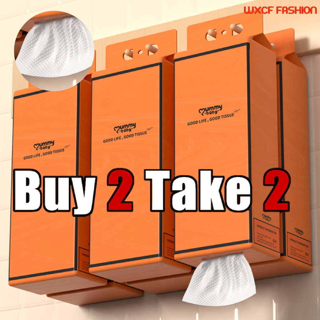 【BUY 1 GET 1】1500 sheets wall-mounted toilet paper, super strong toilet ...