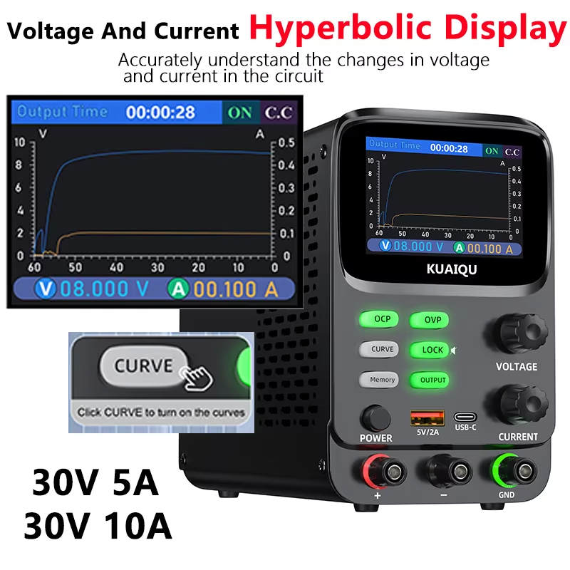 KUAIQU New DC Laboratory Power Supply 30V10A Voltage And Current ...
