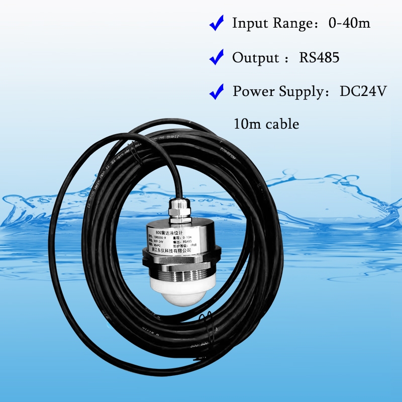 80G high-frequency radar probe 40m stainless steel water level ranging ...