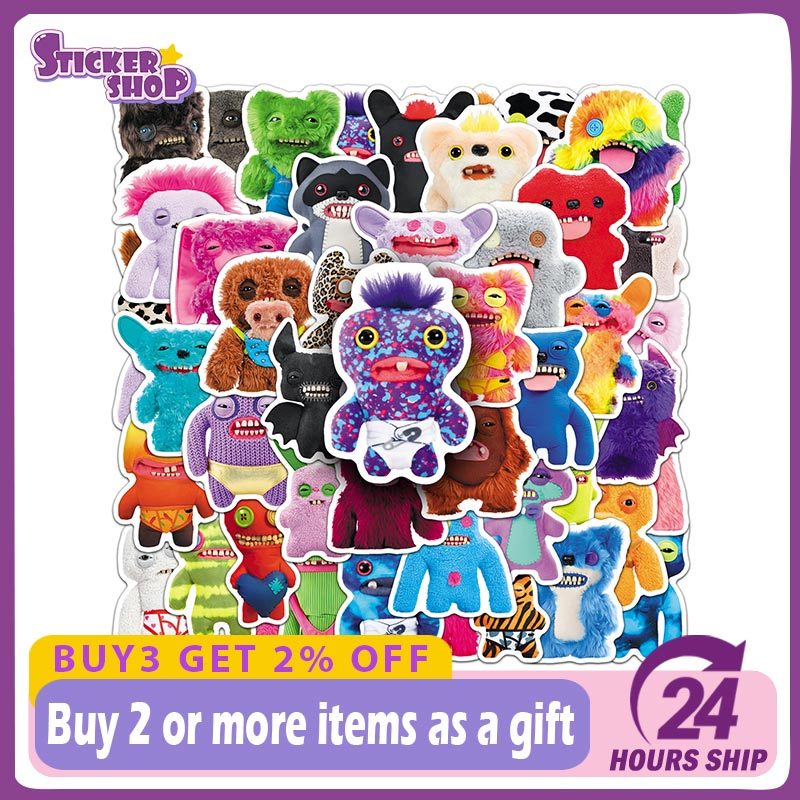 50pcs Fuggler Monsters Kawaii Stickers DIY Fridge Laptop Waterproof ...