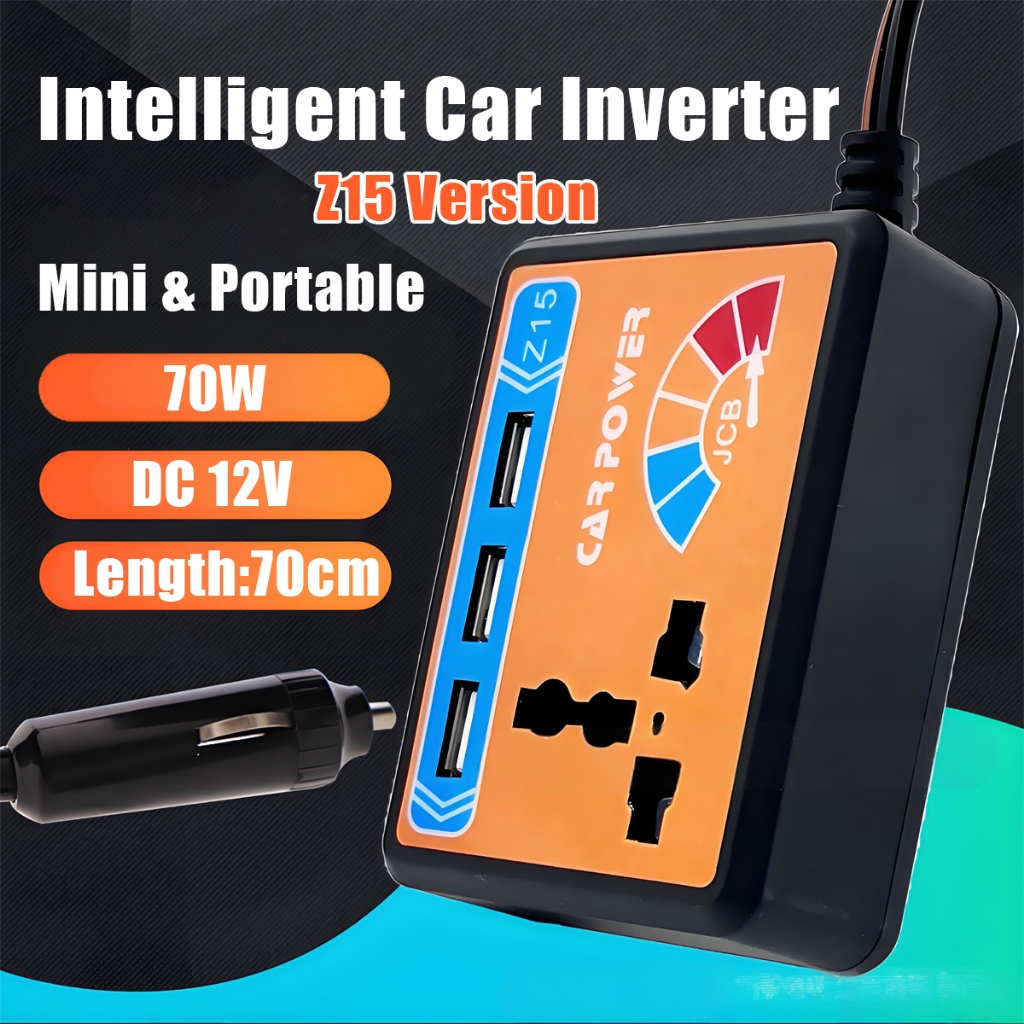 Z15 Intelligent Car Inverter 12v/24v to 220V Car Power Converter Socket ...