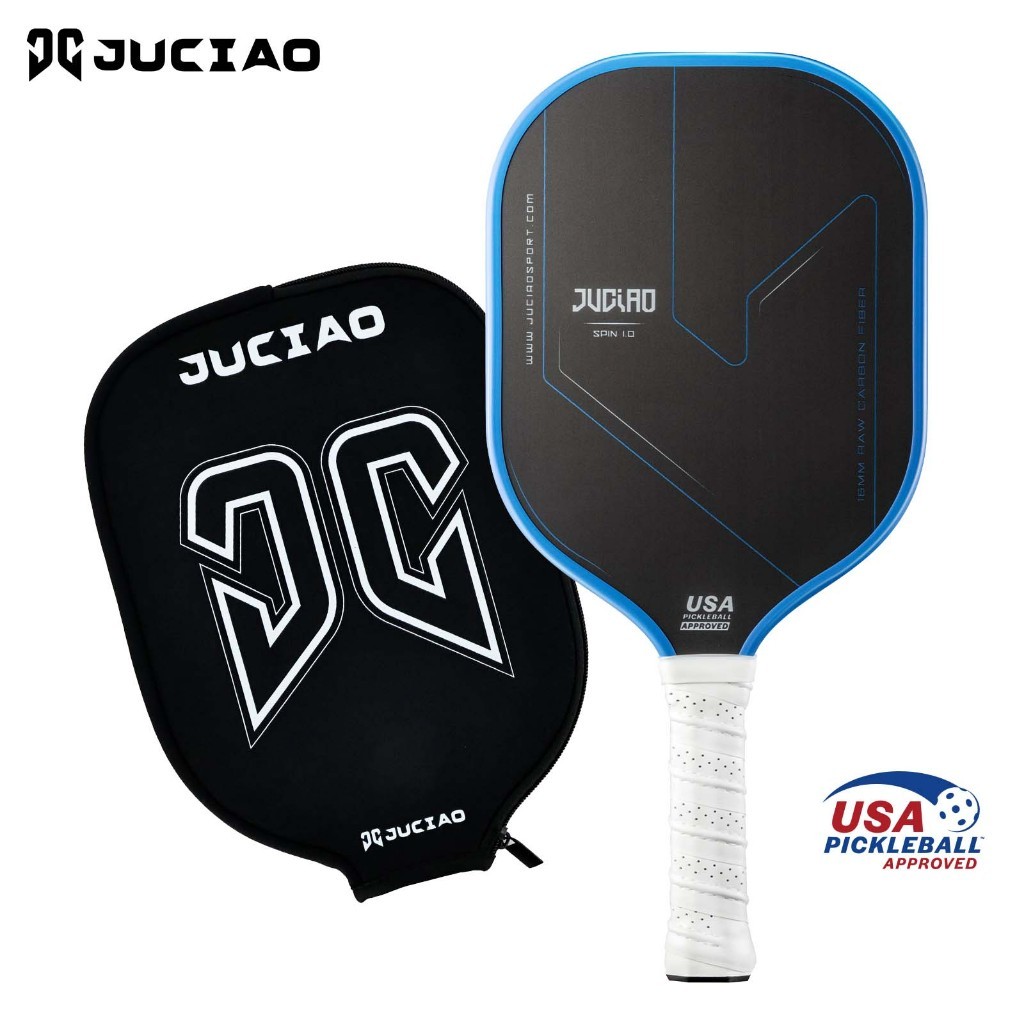 JUCiAO Thermoformed Unibody Raw Carbon Fiber Pickleball Paddle With ...