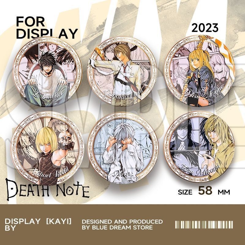 Anime Death Note L Killer Ryuuku Rem Misa Amane Badge Button Brooch ...