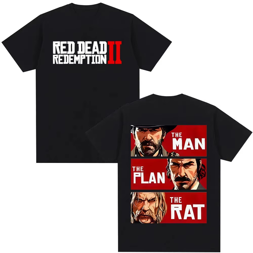 Red Dead Redemption 2 Merch 90s Retro Men's Fashion Retro Printed ...