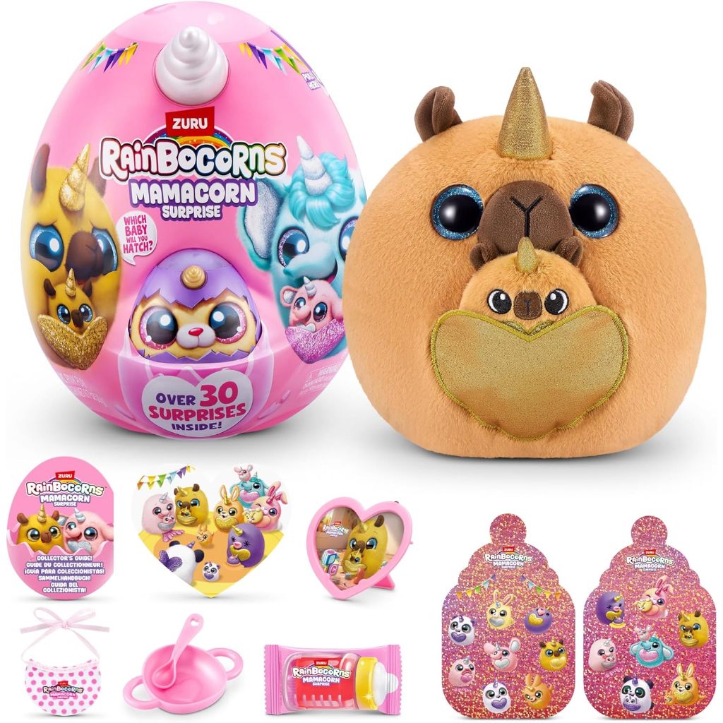 Rainbocorns Mamacorn Surprise (BLOB) von ZURU, Plüschspielzeug zum Sammeln für Mädchen ab 3 Jahren