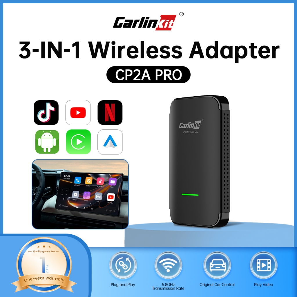Carlinkit CarPlay CP2A Pro Wireless CarPlay & Android Auto Adapter for ...