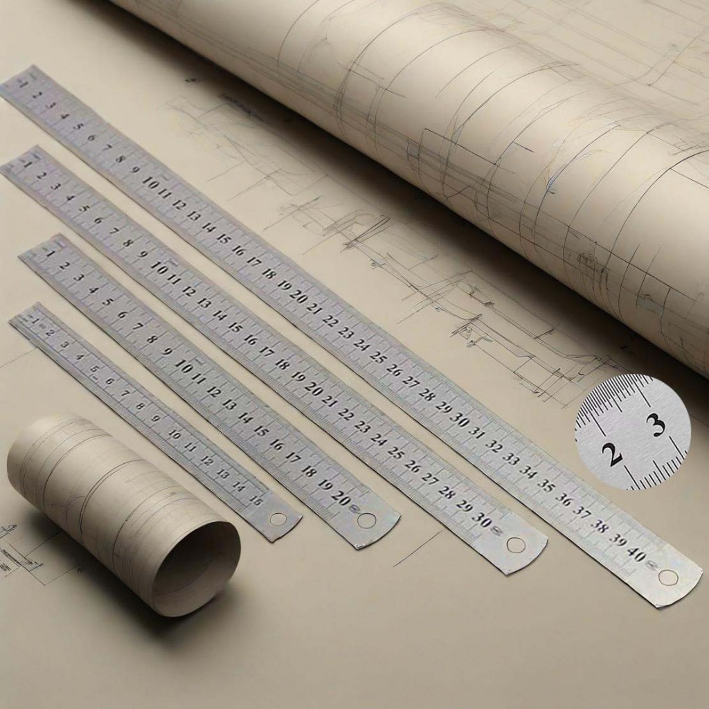 Metal Ruler Stainless Steel Precision Measuring Tool School Office ...