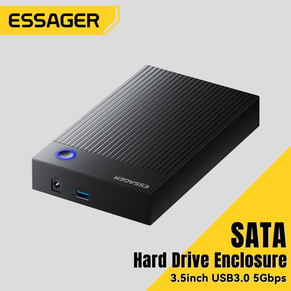 Essager 3.5 Inch SATA Enclosure USB 3.0 5Gbps Hard Disk Storage Box ...