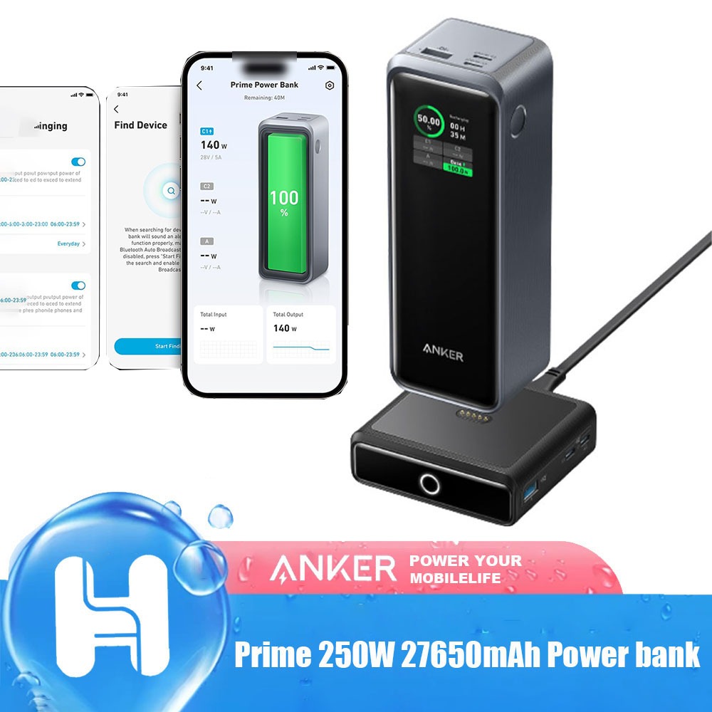 Anker Prime 27650mAh Power bank 3-Port 250W Portable Charger