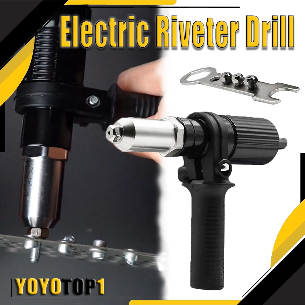 Rivet Machine Electric Riveter Drill Adapter Spot Nut Riveting Electric ...