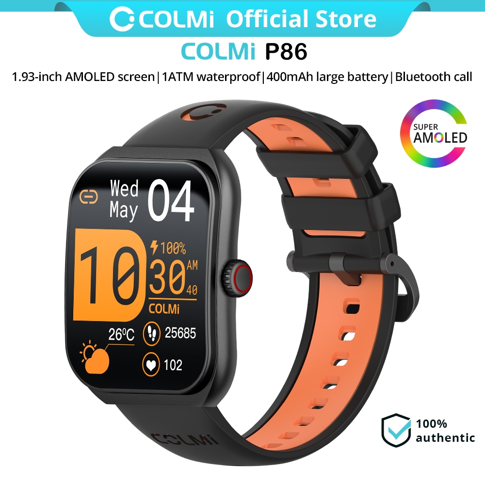 COLMI P86 1.93”AMOLED Smartwatch curved screen 400mAh ultra-long ...