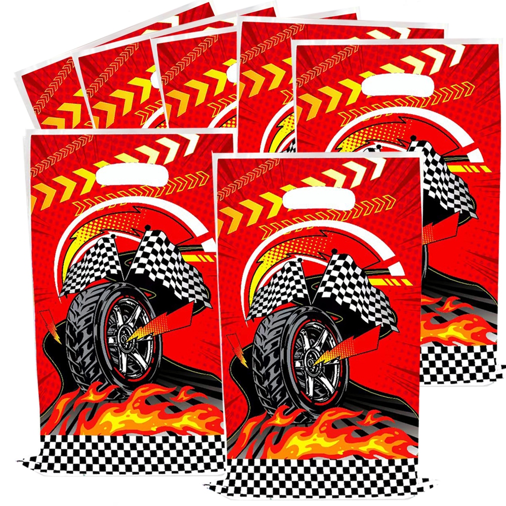 40pcs Hot Checkered Race Car Party Black White Checkered Flag Candy ...