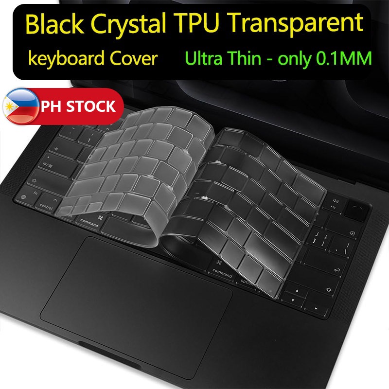 Black Crystal /Transparent TPU keyboard skin for Macbook Pro14 16 NEO ...