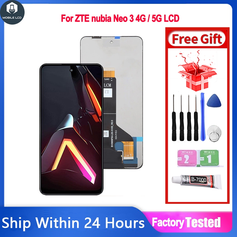 Schermo LCD TFT Per ZTE Nubia Neo 3 5G – Display Touch Full Glass Con Strumenti Di Riparazione (nero)
