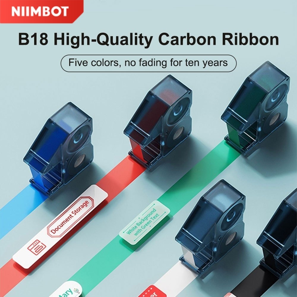 Niimbot B18 Resin Based Carbon Ribbon Long-lasting Non-fading for B18 ...