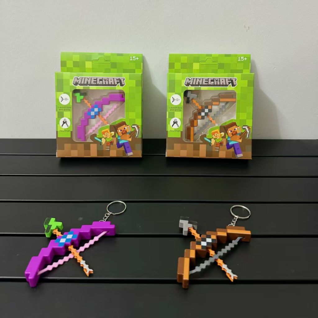 Minecraft Mini pixel bow and arrow can launch soft bullets toy ...