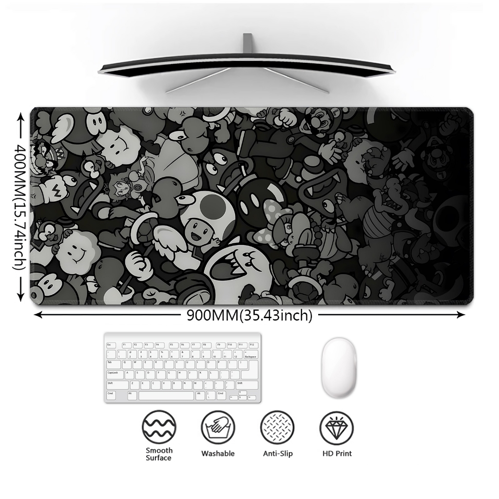 Mouse Pad Gaming Super Mario Bros Cartoon Mousepad Large Customize ...