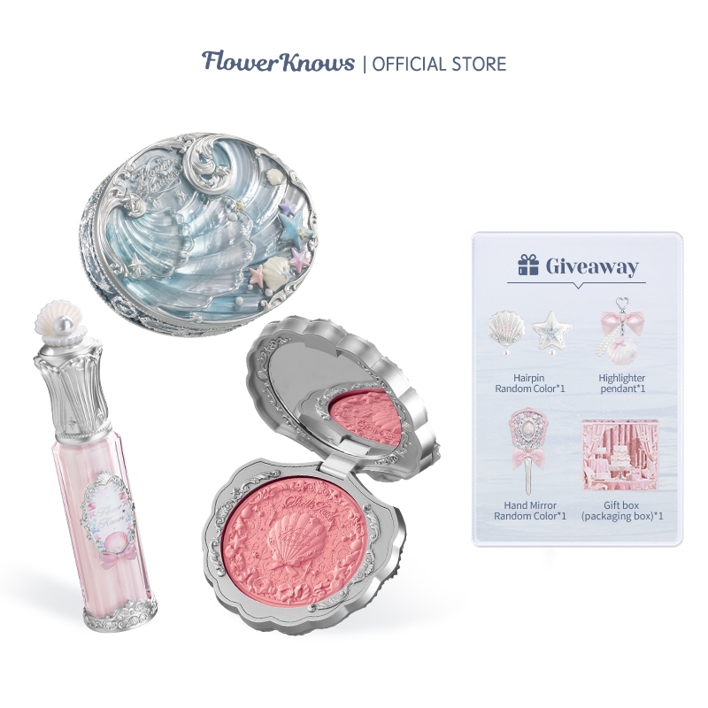 Flower Knows Shell's Jewel Collection Lip makeup + Blush + Powder Gift ...