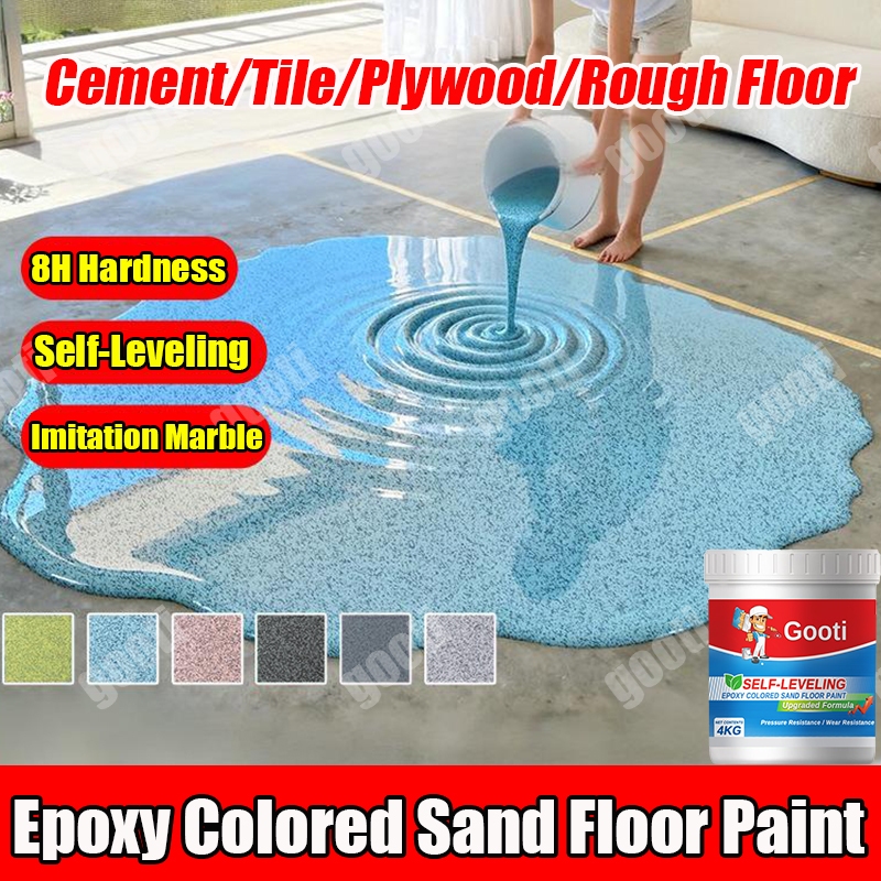 GOOTI Marble Effect Epoxy Floor Paint – Self Leveling, Anti-Slip, High ...