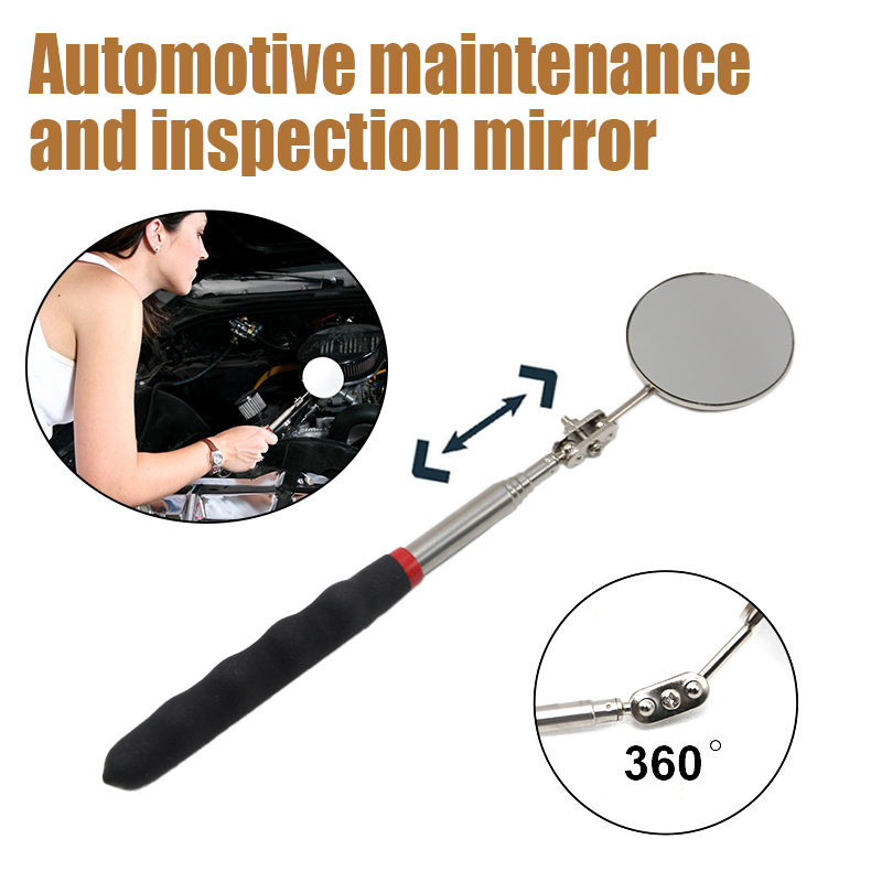 Foldable inspection round mirror 360 degree rotating reflector for car ...