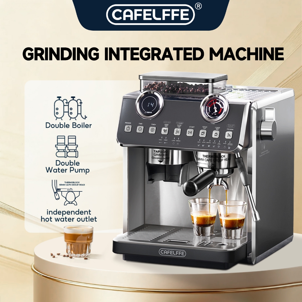 Cafelffe Express Espresso Coffee Machine 19 Bar Cafetera Commercial ...