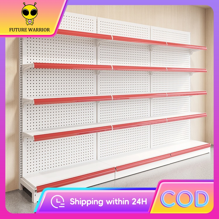 5 Tier Metal Shelving Supermarket Snack Rack Kitchen Grocery Storage ...