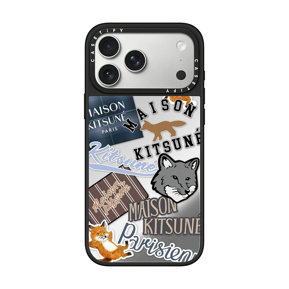 iPhoneアクセサリー Maison Kitsune Fox Medley Case iPhone17 For iPhone 17 16 15 Pro Max Maison Kitsune Fox Medley Case for