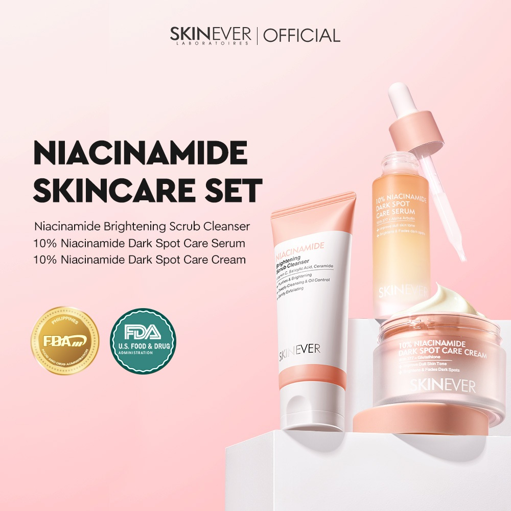 SKINEVER Niacinamide 3PCS Brightening Set Lighten Dark Spots Facial ...