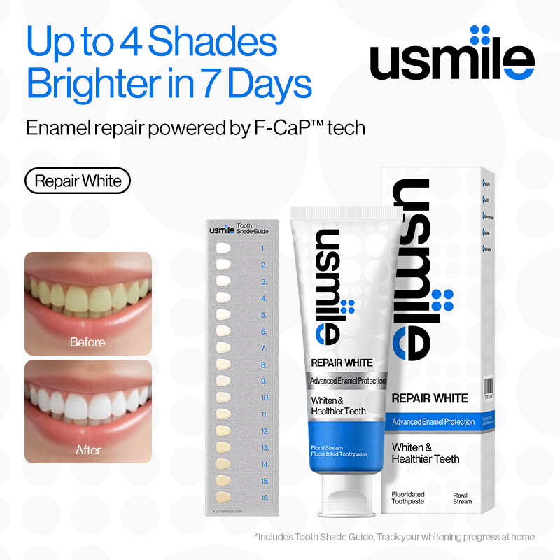 usmile Repaire White Toothpaste 100g/tube, Stains Removal & Enamel ...