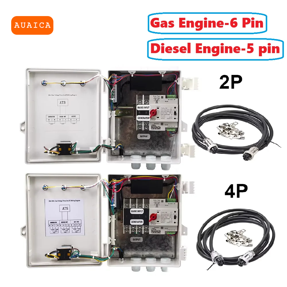 220V 380V 10KWGasoline Diesel Engine ATS Control Box Auto Start ...