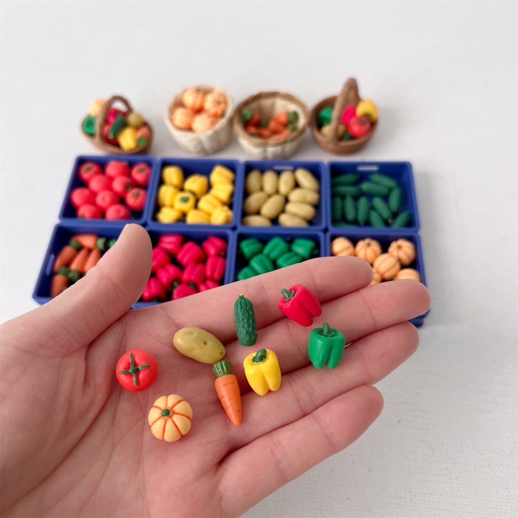 10pcs 1: 12 Mini Dollhouse Miniature Vegetables Fruits Potatoes ...