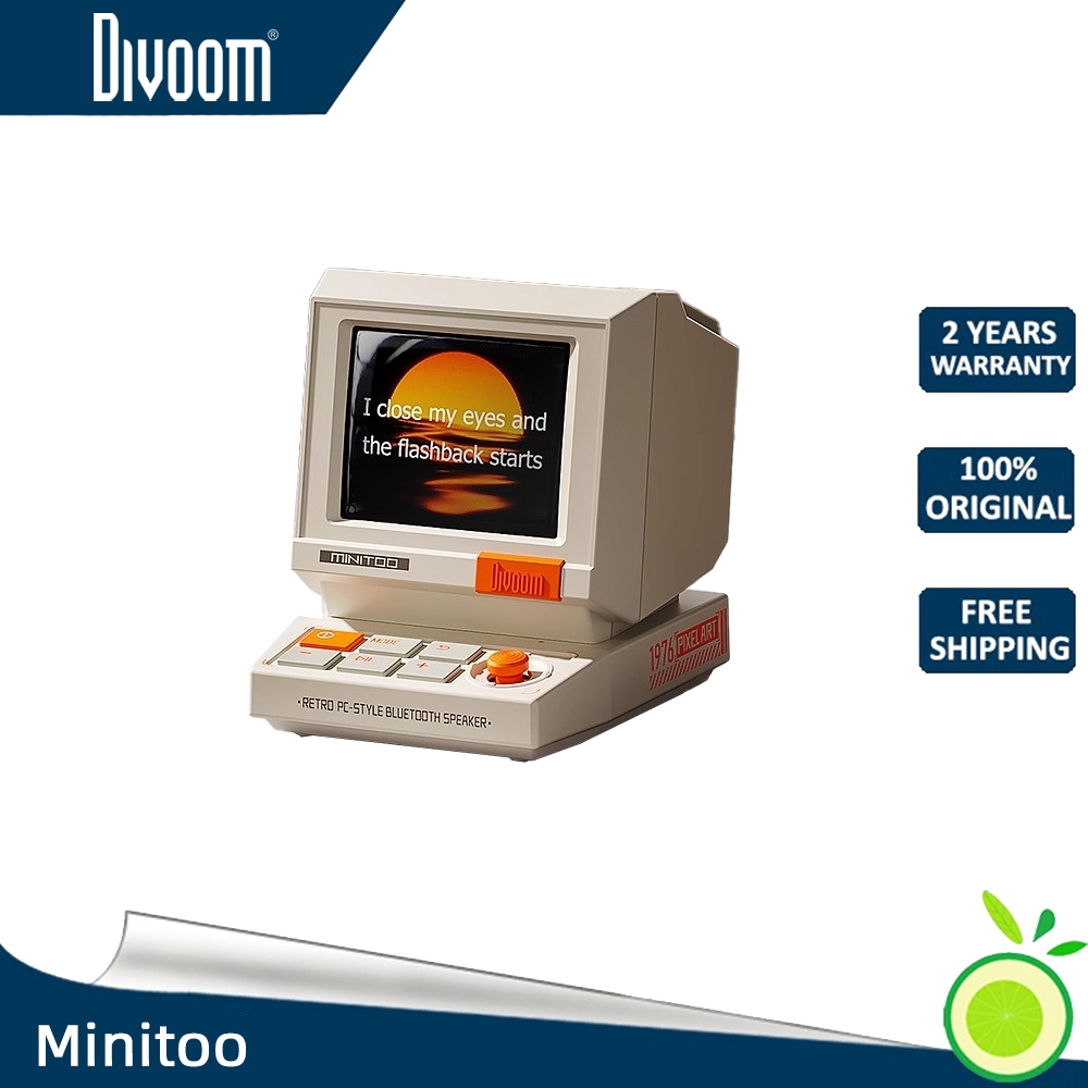 Divoom Minitoo Bluetooth speaker, mini speaker, computer desktop, retro ...
