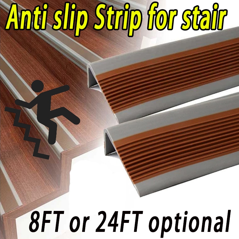Anti Slip Strip stair edge protector, PVC Rubber Stair Treads, Self ...