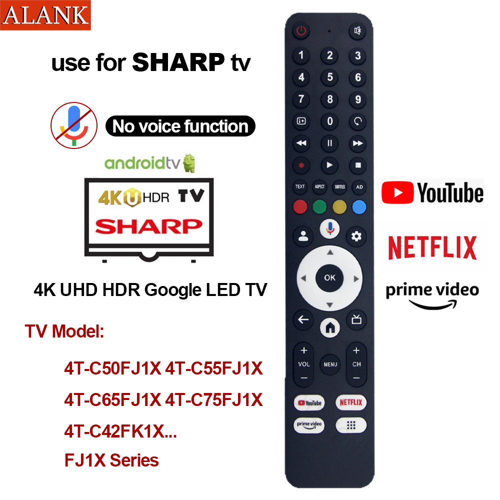 ALANK for SHARP LCD Android TV Smart Remote Control SH-V10 4T-C55FJ1X ...