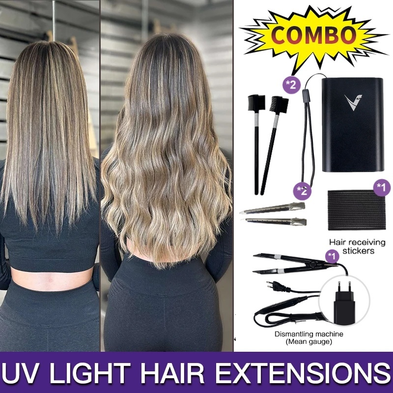 V-Light Mega Hair Strand by Strand Kit and Tweezers | Instant Full Hair ...