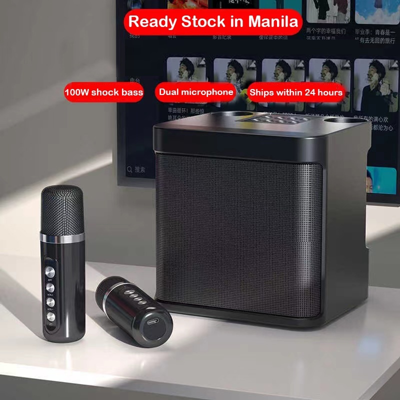 Karaoke Wireless Bluetooth Speaker Portable Professional With Dual ...