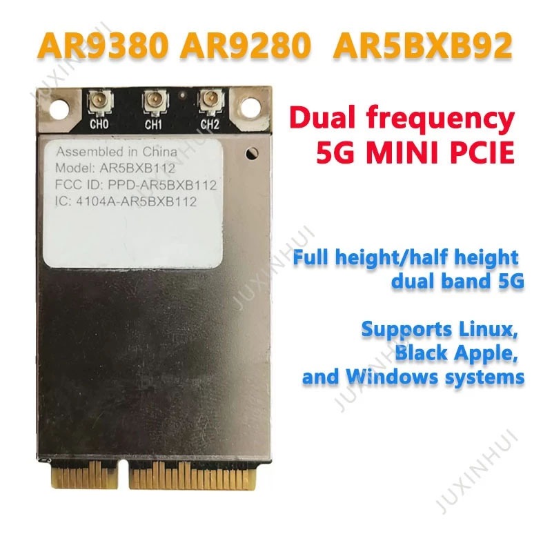 Network Card AR9380 AR9280 AR5BXB92 Dual band 5G MINI PCIE Wireless ...