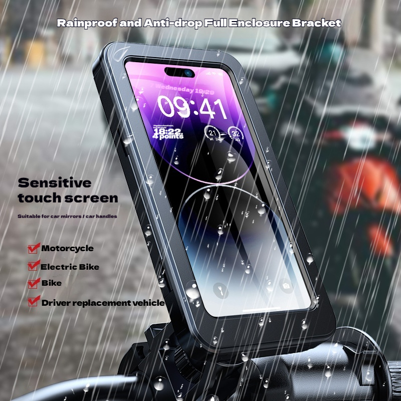 COD Motorcycle Phone Holder Waterproof Universal Aluminum Alloy Mount ...