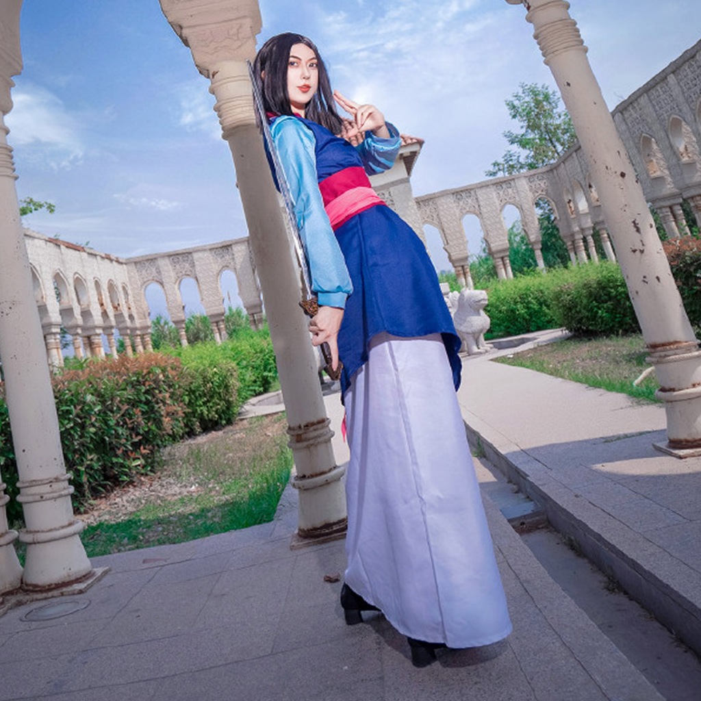 Chinese Hanfu Hua Mulan Dress Cosplay Princess Mulan Costume Kids Women  Adults KIDS Long Dress Halloween Cosplay Costume | Shopee Philippines