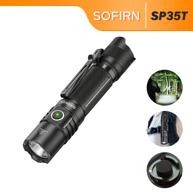 Lampe Torche Sofirn SP35T 3800 Lm – Double Interrupteur, 8 Modes, USB-C, IPX8, étui Inclus