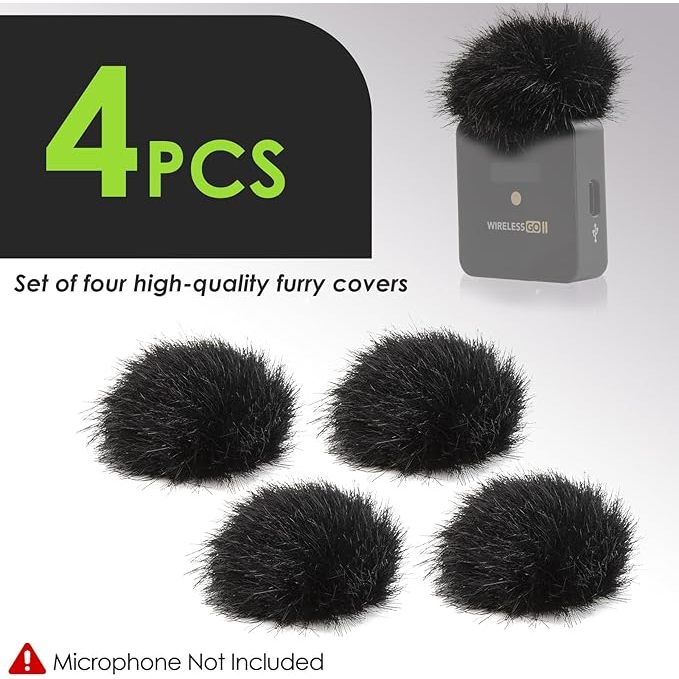 Mic Windscreen for Rode Wireless Go II/Wireless Me/Wireless Pro, Furry ...