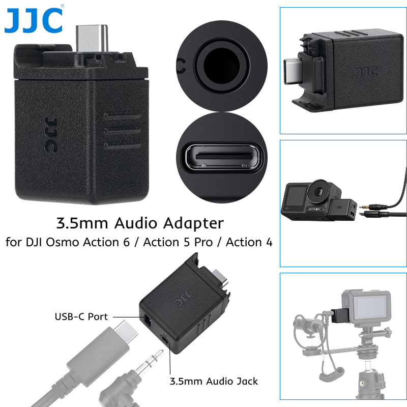 JJC Adattatore Magnetico A Rilascio Rapido Per Osmo Action 5 Pro - Supporto Veloce Per Action Cam