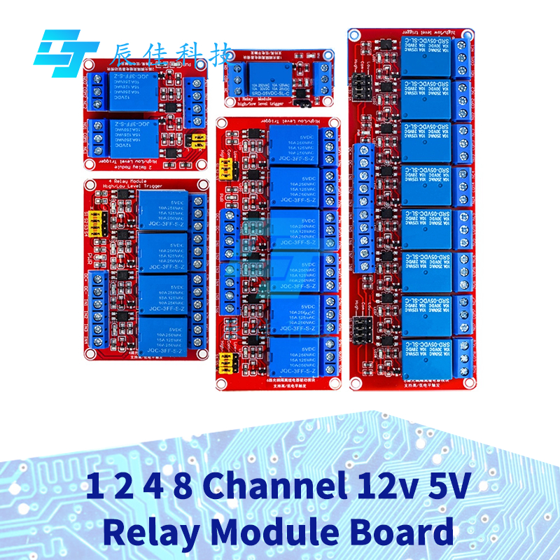 1 2 4 8 Channel 5V/12V Relay Module Board Shield with Optocoupler ...