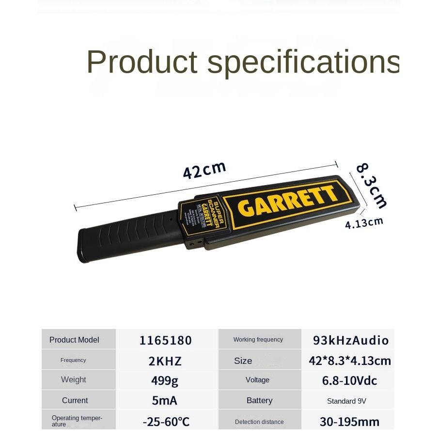 Metal Detector GARRETT Super Scanner Professional Portable Metal knife ...