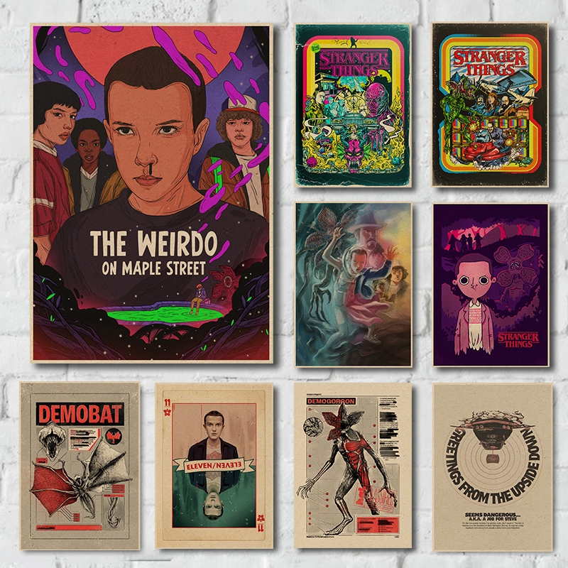 Stranger Things Season 5 Sci-Fi Fan Fantasy Vintage Kraft Paper Poster ...