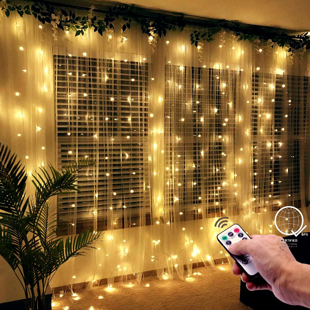 3 Meters LED fairy lights garland curtain lamp Remote control USB ...