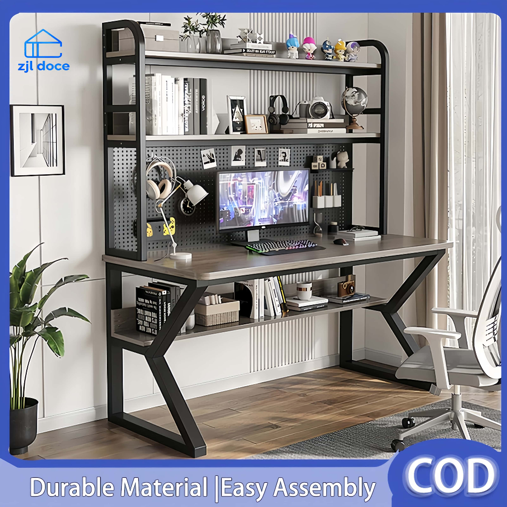 Computer Desk Pegboard Gaming Table Metal Hole Board Home Office Study ...