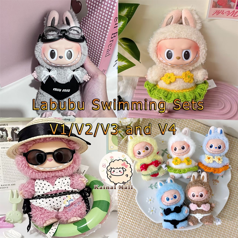 Labubu's Swimming Suit V1/V2/V3 and V4 Doll Wearing Swimsuit Doll ...