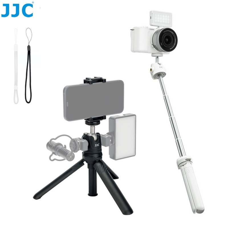 JJC Extendable Mini Tripod with Spring-loaded Phone Clamp & 1/4