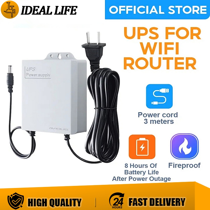 X AVIDUS 12V 1.5A UPS Power Supply For WiFi Modem Router and outdoor ...